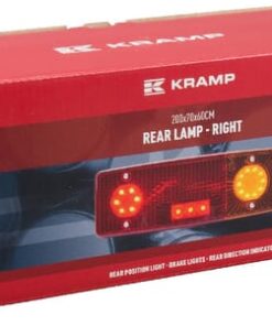 Luz trasera multifunción LED, rectangular, dcha., 12-24 V, 287,5 x 100,5 x 65 mm, Kramp