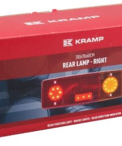 Luz trasera multifunción LED, rectangular, dcha., 12-24 V, 287,5 x 100 x 65 mm, 5 pines, Kramp