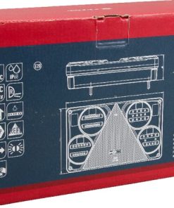 Luz trasera multifunción LED, rectangular, dcha., 12-24 V, 232 x 142 x 59 mm, Kramp