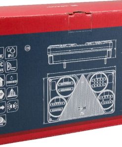 Luz trasera multifunción LED, rectangular, dcha., 12-24 V, 232 x 142 x 59 mm, 5 pines, Kramp