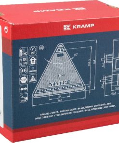 Luz trasera multifunción Izda. LED, triangular, 12-24 V, 163 x 144 x 38,8 mm, Kramp