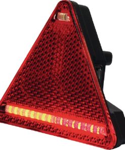 Luz trasera multifunción Izda. LED, triangular, 12-24 V, 163 x 144 x 38,8 mm, Kramp