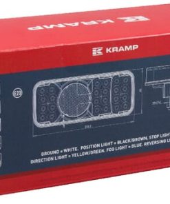 Luz trasera multifunción LED, rectangular, dcha., 12-24 V, 200,5 x 85 x 40 mm, Kramp 33 Luz trasera multifunción LED, rectangular, dcha., 12-24 V, 200,5 x 85 x 40 mm, Kramp