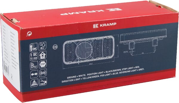 Luz trasera multifunción LED, rectangular, dcha., 12-24 V, 200,5 x 85 x 40 mm, Kramp 17 Luz trasera multifunción LED, rectangular, dcha., 12-24 V, 200,5 x 85 x 40 mm - Imagen 17