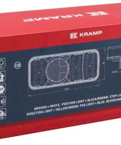 Luz trasera multifunción LED, rectangular, dcha., 12-24 V, 200,5 x 85 x 40 mm, 5 pines, Kramp