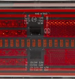 Luz trasera rectangular multifuncional LED 12-24V, 200,5 x 85,3 x 28,9 mm, Kramp
