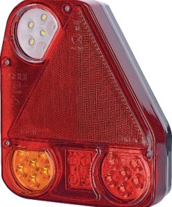 Piloto trasero DCH., LED, rectangular, 12/24V, blanco/naranja/rojo, 206x55x174mm, gopart