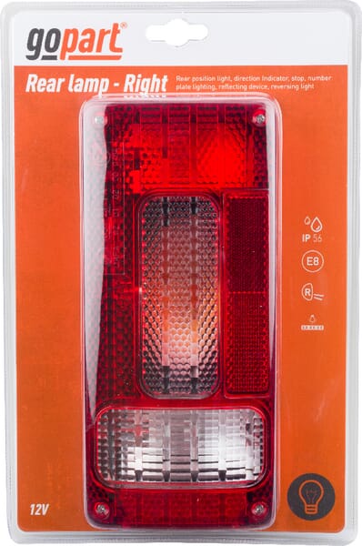 Luz trasera, RH rectangular, 12/24V, 180x100x80mm 2 Luz trasera, RH rectangular, 12/24V, 180x100x80mm - Imagen 2