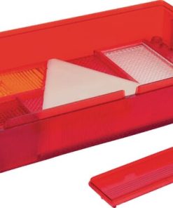 Tulipa luz trasera/dcha., rojo/transparente/ámbar, rectangular 235x135x35mm, Ajba