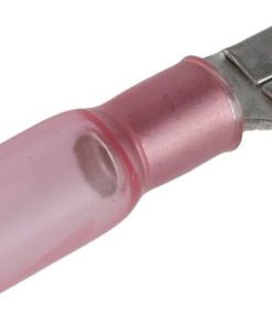 Conector de cuchilla macho termorretráctil, rojo, 0,5-1mm², 6,3x4,8mm