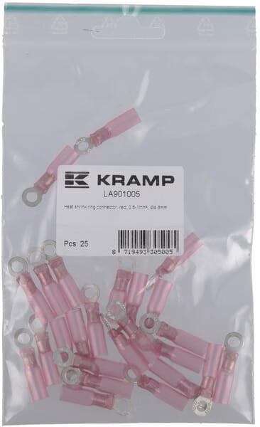 Conector de ojal termorretráctil, rojo, 0,5-1mm², Ø4,3mm 5 Conector de ojal termorretráctil, rojo, 0,5-1mm², Ø4,3mm - Imagen 5