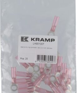 Conector de ojal termorretráctil, rojo, 0,5-1mm², Ø5,3mm