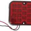 Luz antiniebla LED, cuadrada, 12-24V, roja, 101x80,7x30mm
