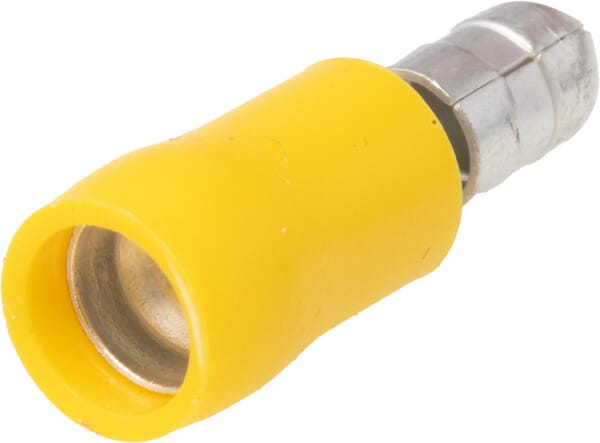 Conector de empalme tipo bala, macho, amarillo, 4-6mm² Ø5mm (50 uds.) 4 Conector de empalme tipo bala, macho, amarillo, 4-6mm² Ø5mm (50 uds.) - Imagen 4