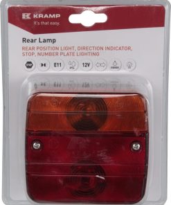 Luz trasera cuadrada, 12/24V, 100x50x95mm