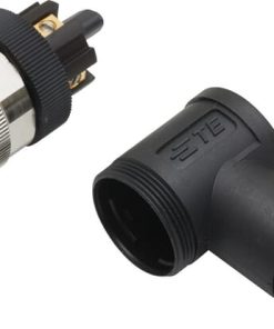 Enchufe 5 polos Hembra M12 Código-A, 90 grados