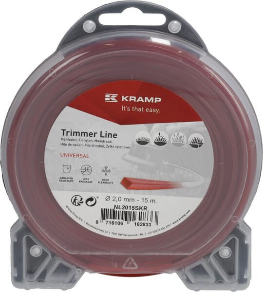 Hilo de corte, 2mm x 15m, cuadrado, rojo, Kramp 7 Hilo de corte, 2mm x 15m, cuadrado, rojo, Kramp - Imagen 7