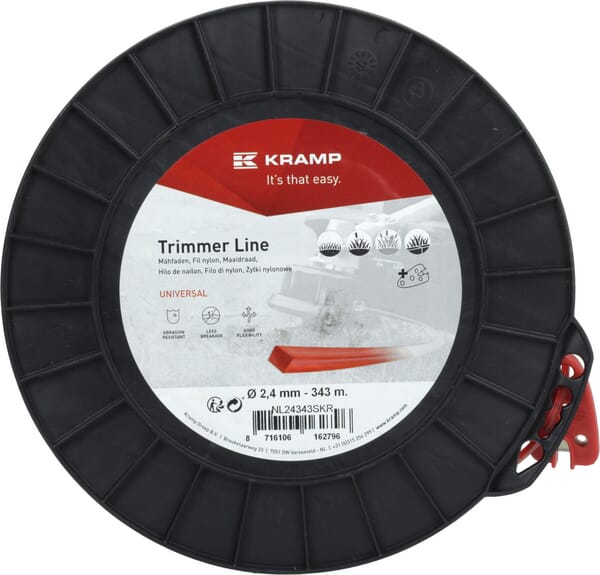 Hilo de corte, 2.4mm x 343m, cuadrado, rojo, Kramp 10 Hilo de corte, 2.4mm x 343m, cuadrado, rojo, Kramp - Imagen 10