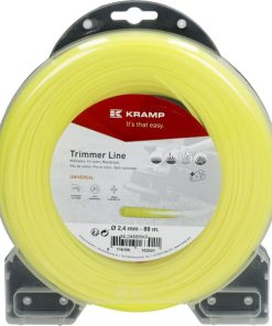 Hilo de corte, Ø2.4mm x 88m, redondo, amarillo, Kramp