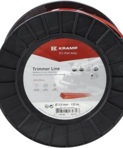Hilo de corte, 3mm x 132m, cuadrado, rojo, Kramp