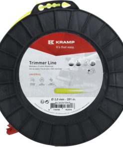 Hilo de corte, Ø3mm x 281m, redondo, amarillo, Kramp 20 Hilo de corte, Ø3mm x 281m, redondo, amarillo, Kramp