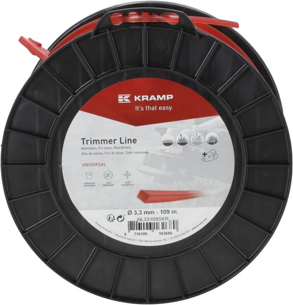 Hilo de corte, 3.3mm x 109m, cuadrado, rojo, Kramp 7 Hilo de corte, 3.3mm x 109m, cuadrado, rojo - Imagen 7
