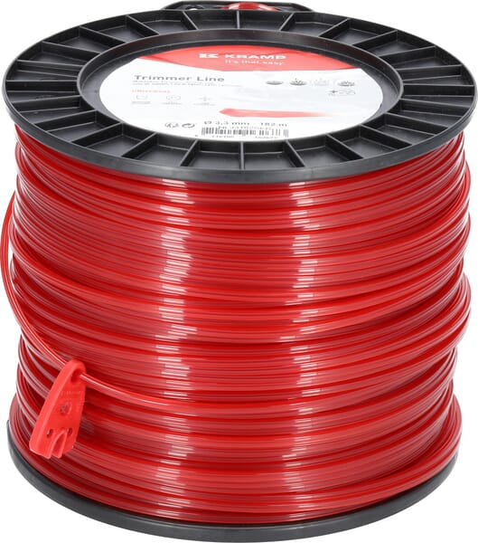 Hilo de corte, 3.3mm x 182m, cuadrado, rojo, Kramp 6 Hilo de corte, 3.3mm x 182m, cuadrado, rojo, Kramp - Imagen 6
