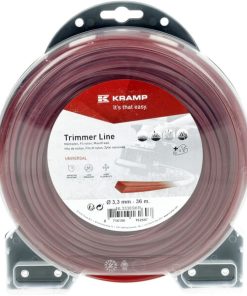 Hilo de corte, 3.3mm x 36m, cuadrado, rojo, Kramp
