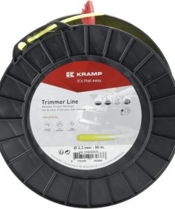 Hilo de corte, Ø3.3mm x 90m, redondo, amarillo, Kramp