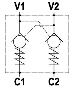Válvula antirretorno pilotada 3/8''