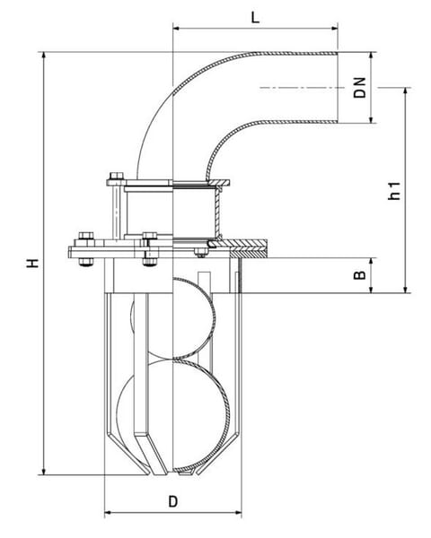 Válvula de rebose ø100 GOLD 3 Válvula de rebose ø100 GOLD - Imagen 3