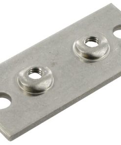 Placa dos orificios, acero inoxidable GR-1