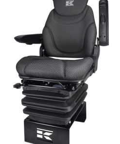 Asiento K-Lux, suspensión neumática, 490 mm, 12 V, negro
