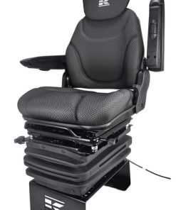 Asiento K-Lux, con suspensión neumática, 490 mm, 12 V, negro