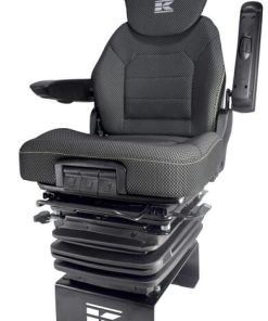 Asiento K-Lux, con suspensión neumática, 540 mm, 12 V, negro, calefactado
