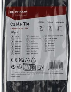 Brida sujetacables 2,5x200mm, negra, 100pcs 3 Brida sujetacables 2,5x200mm, negra, 100pcs