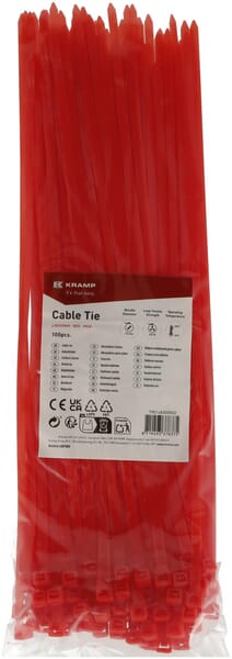 Brida para cables 4,8x300 mm, roja, 100 unid. 3 Brida para cables 4,8x300 mm, roja, 100 unid. - Imagen 3