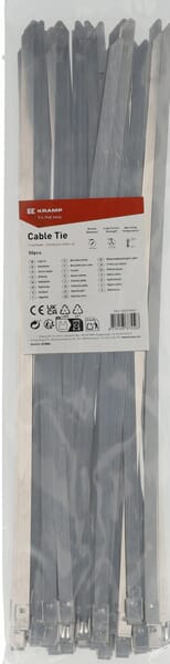 Brida sujetacables 8x370mm, plata, SS 50pcs 2 Brida sujetacables 8x370mm, plata, SS 50pcs - Imagen 2