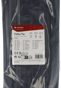 Brida sujetacables 7,6x370mm, FW negra, 100pcs