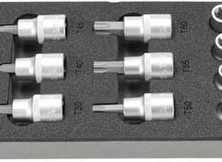 Juego de vasos Torx 1/2" 16 piezas