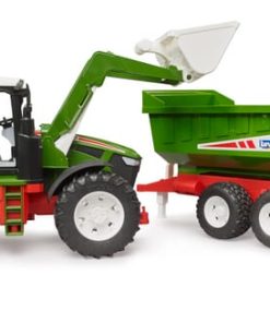 Roadmax tractor con cargador frontal y remolque