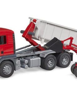 Camión MAN TGS con contenedor rodante y cargadora compacta Schäffer 2630