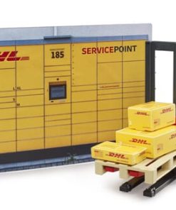 Tienda DHL con carretilla para palets manual, bworld