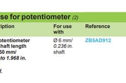 Cabezal y pie de potenciómetro