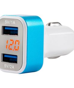 Cargador para móvil 2xUSB + Chequeador de acumulador  TEST-04