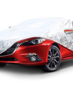 Cobertor reflectivo para coche (funda protectora) , color ALUMINIO, con cierre, 120g algodón, talla: M