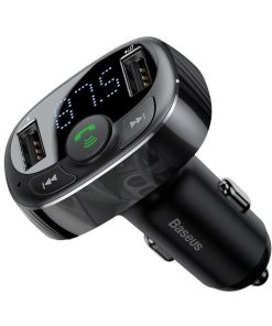 BASEUS FM Transmiter T typed Bluetooth 2xUSB microSD black