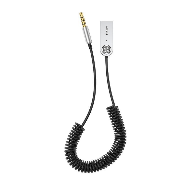 Adaptador de audio AUX, USB Bluetooth 5.0 BASEUS negro 1 Adaptador de audio AUX, USB Bluetooth 5.0 BASEUS negro