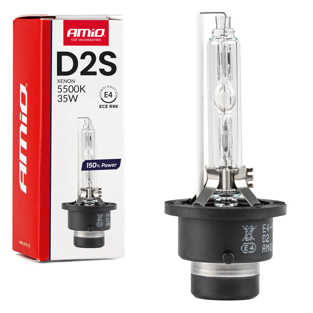 Bombilla xenón tipo D2S 5500K AMiO 150% POWER 1 Bombilla xenón tipo D2S 5500K AMiO 150% POWER