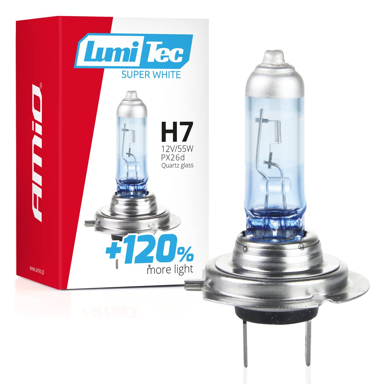 Bombilla halógena H7 12V 55W LumiTec SuperWhite +120% 1 Bombilla halógena H7 12V 55W LumiTec SuperWhite +120%
